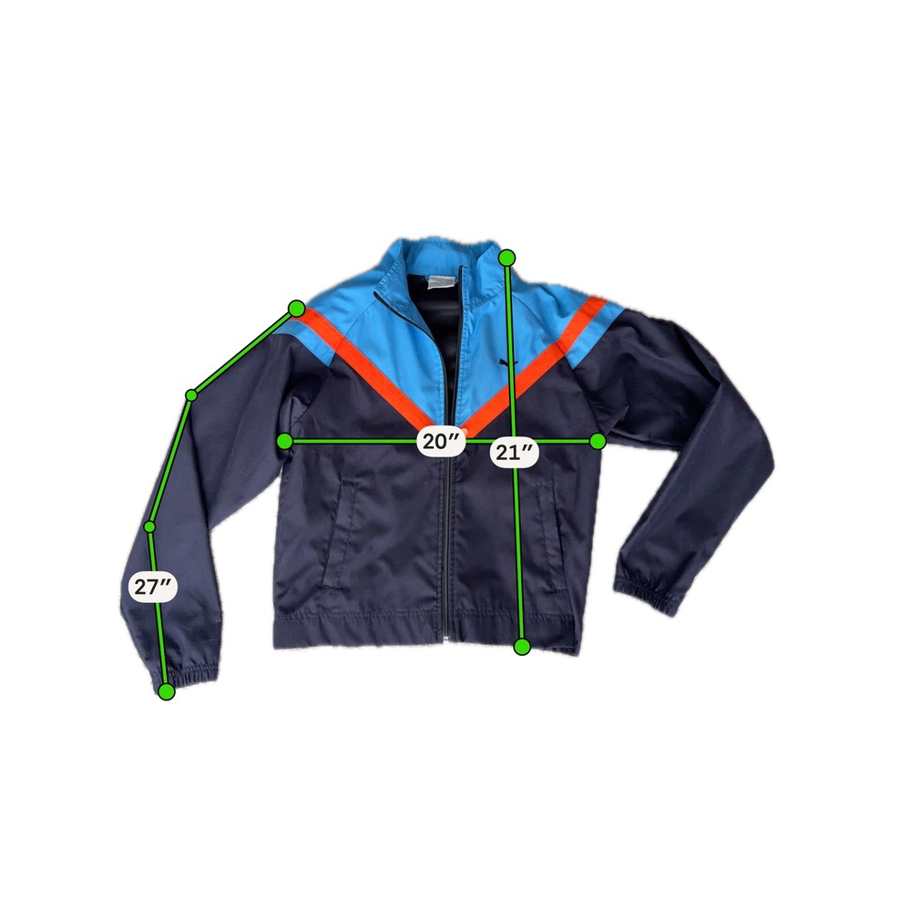 Puma Women's Blue Orange Zip Front Windbreaker Jacket Soccer Size M - Picture 10 of 12